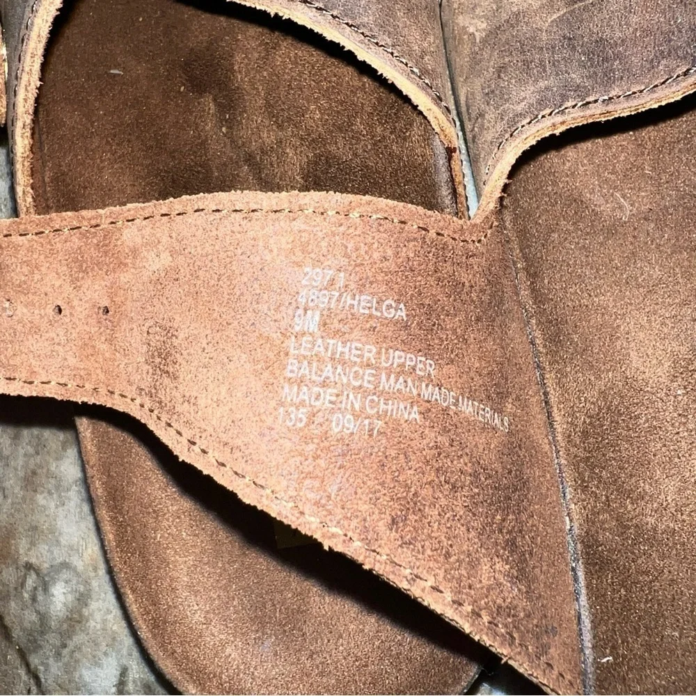 NEW White Mountain Helga Brown Double Strap Leather Slide Sandals - Picture 6 of 12